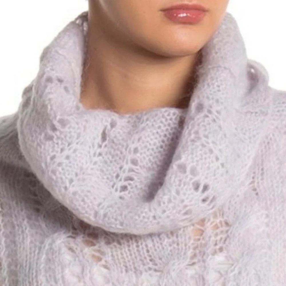 Free People Pirouette Cowl Neck Tunic Lilac Size Medium/Large NWT
